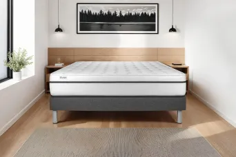 Ensemble Matelas Sommier 160x200 cm - Sommier Gris (en kit) - Vital Spa