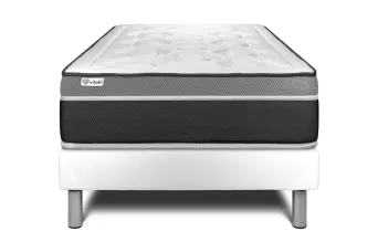 Ensemble Matelas Sommier 120x200 cm - Sommier Blanc (en kit) - Vital Care