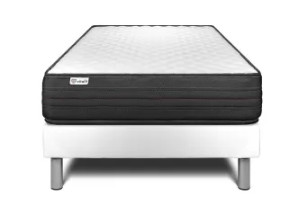 Ensemble Matelas Sommier 120x200 cm - Sommier Blanc (en kit) - Vitalpower