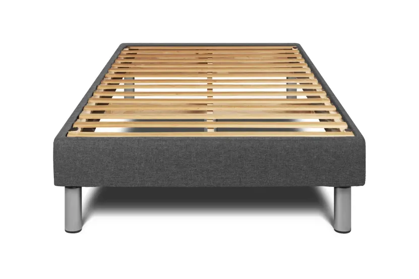 Ensemble Matelas Sommier 120x190 cm - Sommier Gris (en kit) - Vital Spa