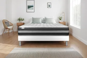 Matelas 180x220 cm Ressorts ensachés et Mémoire de forme - Vitalspring Zen