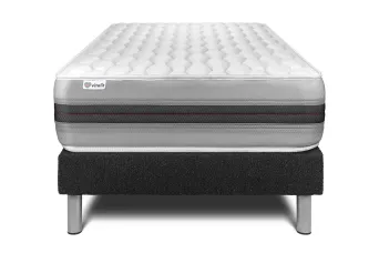 Ensemble Matelas Sommier 120x190 cm - Sommier Noir (en kit) - Vitalspring Recover